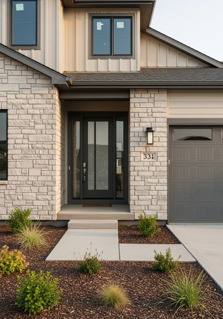 Exterior detail of a newer Douglas County home showing quality finishes and professional workmanship.