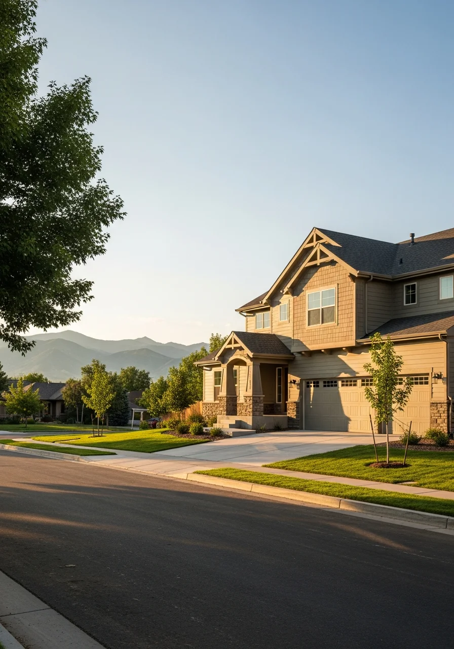 Littleton home exterior showing quality workmanship and attention to detail in a family-oriented neighborhood setting.